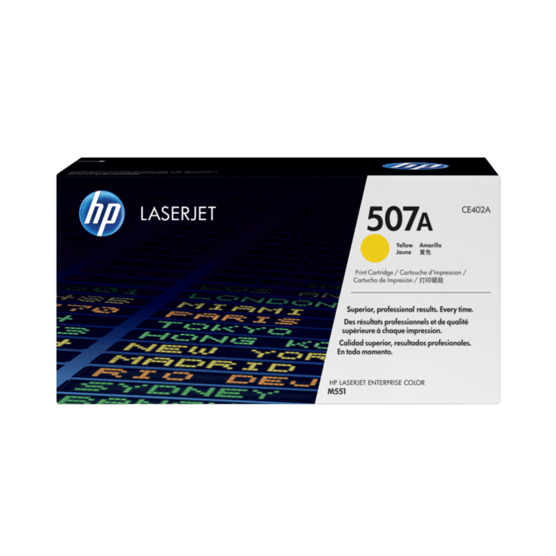Cartucho de Tóner HP 507A Amarillo LaserJet Original (CE402A)