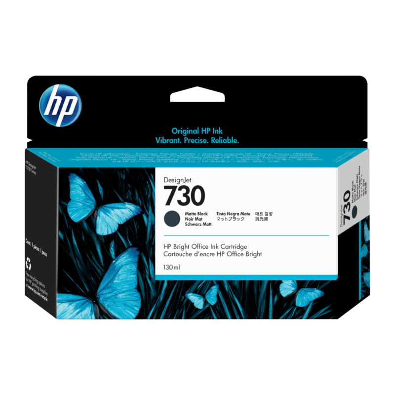 Cartucho de tinta HP DesignJet 730 de 130 ml, negro mate (P2V65A)