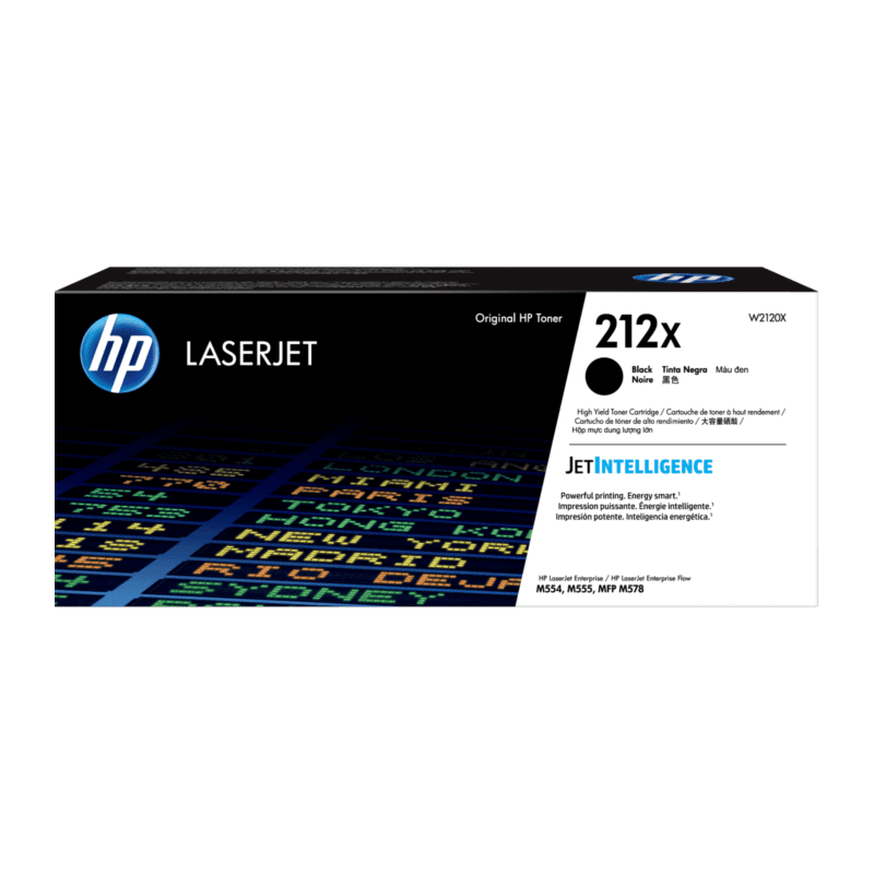 Cartucho de tóner original HP LaserJet 212X de alto rendimiento, negro (W2120X)