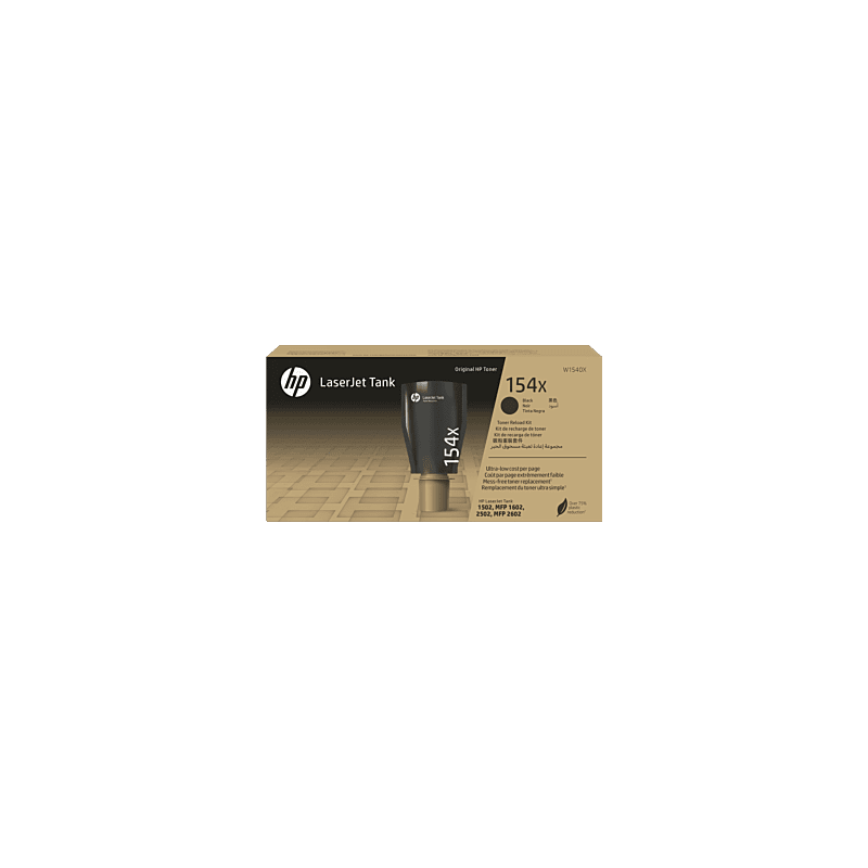 Kit de recarga de tóner de tanque original HP LaserJet 154X, negro (W1540X)
