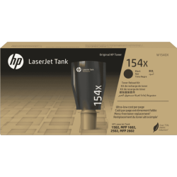 Kit de recarga de tóner de tanque original HP LaserJet 154X, negro (W1540X)