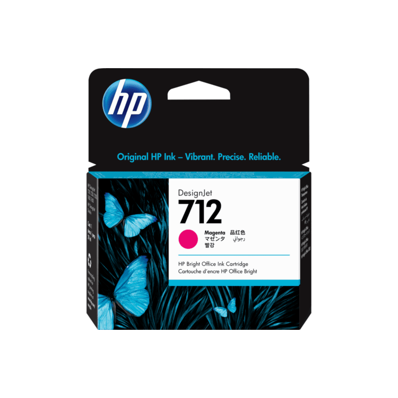 Cartucho de Tinta HP 712 Magenta DesignJet Original (3ED68A)