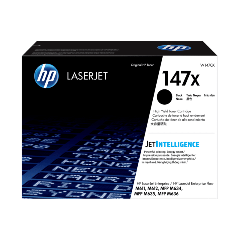 Cartucho de Tóner HP 147X Negro Alto Rendimiento LaserJet  Original (W1470X)