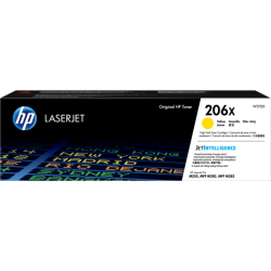 Cartucho de Tóner HP 206X Amarillo Alto Rendimiento LaserJet Original (W2112X) - Center facing