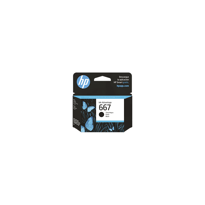 Cartucho de Tinta HP 667 Negro Ink Advantage Original  (3YM79AL)