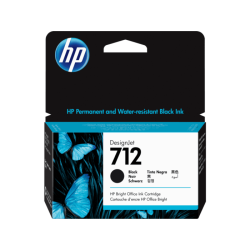 Cartucho de Tinta HP 712 Negra DesignJet Original  (3ED70A) - Center facing