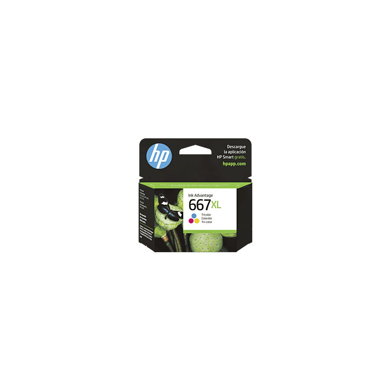 Cartucho de Tinta HP 667XL Tricolor Alto Rendimiento Advantage Original  (3YM80AL) - Center facing