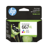 Cartucho de Tinta HP 667XL Tricolor Alto Rendimiento Advantage Original  (3YM80AL) - Center facing