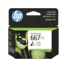 Cartucho de Tinta HP 667XL Tricolor Alto Rendimiento Advantage Original  (3YM80AL) - Center facing