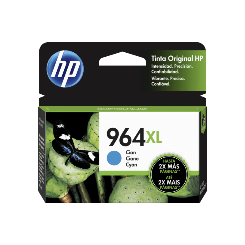 Cartucho de Tinta HP 964XL Cian de Alto Rendimiento Original (3JA54AL) - Center facing