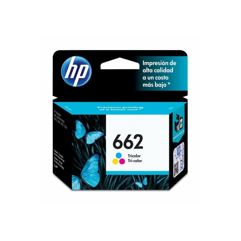 Cartucho de Tinta HP 662 Tricolor Original (CZ104AL) - Center facing