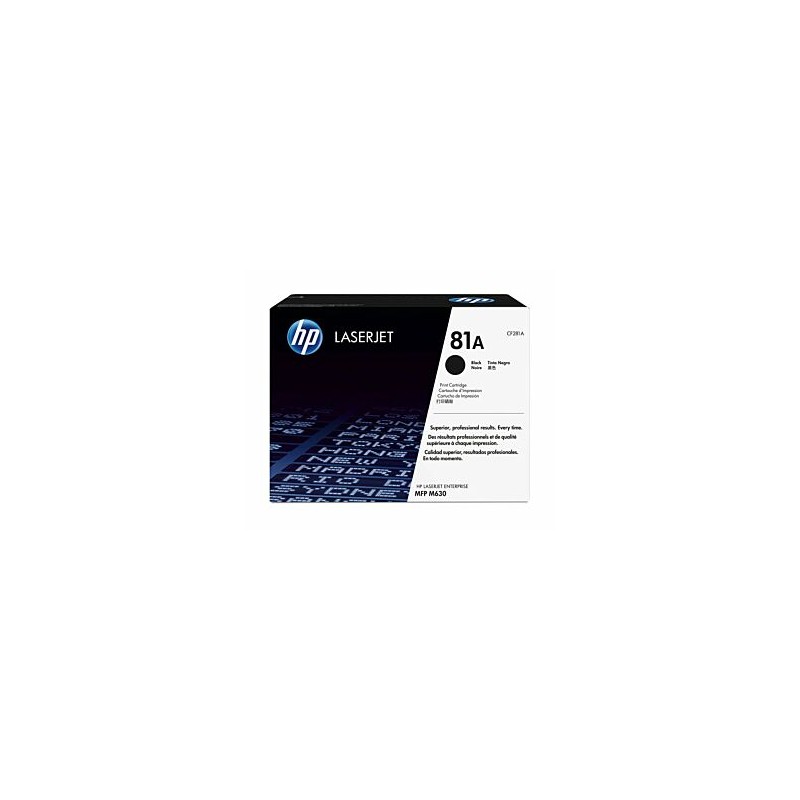 Cartucho de Tóner HP 81A Negro LaserJet Original  (CF281A) - Center facing