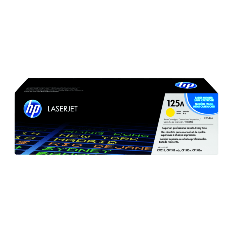 Cartucho de Tóner HP 125A Amarillo LaserJet Original  (CB542A) - Center facing