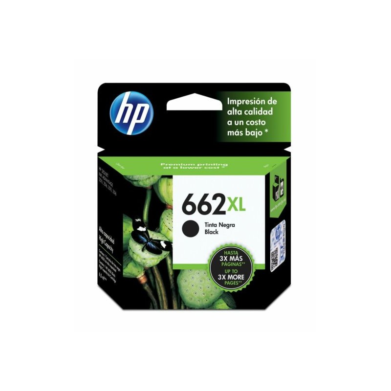 Cartucho de Tinta HP 662XL Negra Original (CZ105AL) - Center facing